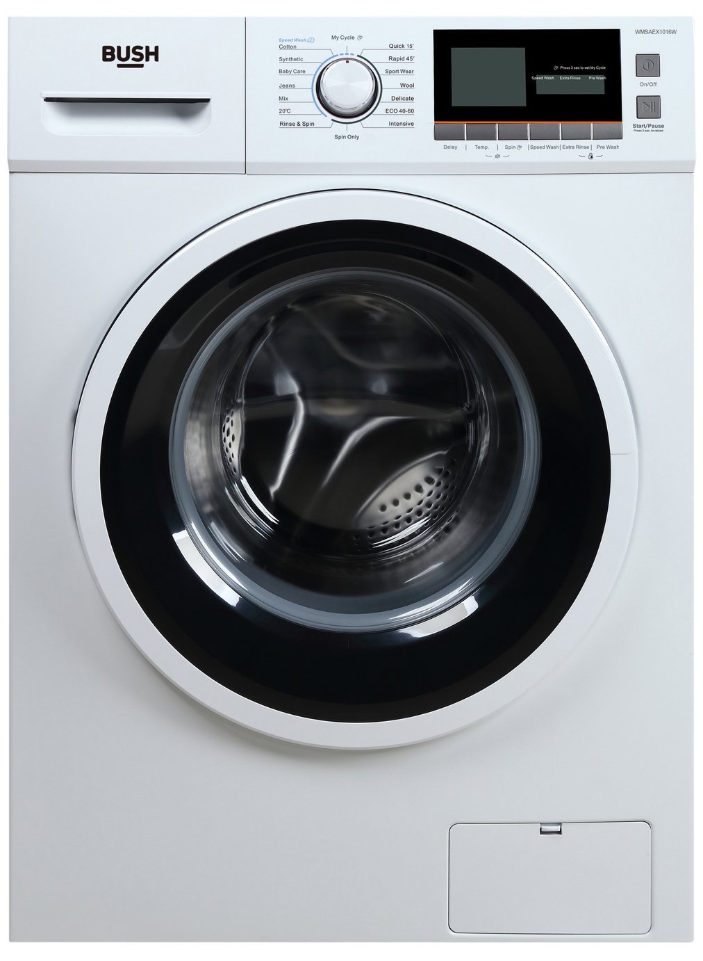 Bush WMSAEX1016W 10KG 1500 Spin Washing Machine - White