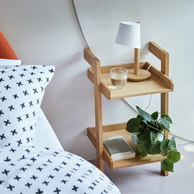 Habitat Jessie Oak Bedside Table 0