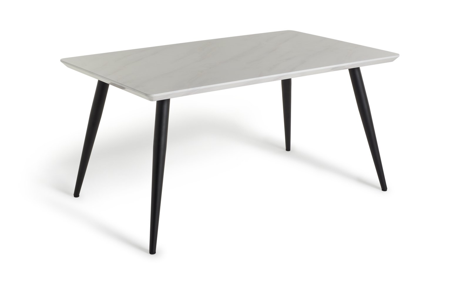 Argos Home Sienna Marble Effect 6 Seater Dining Table - Grey