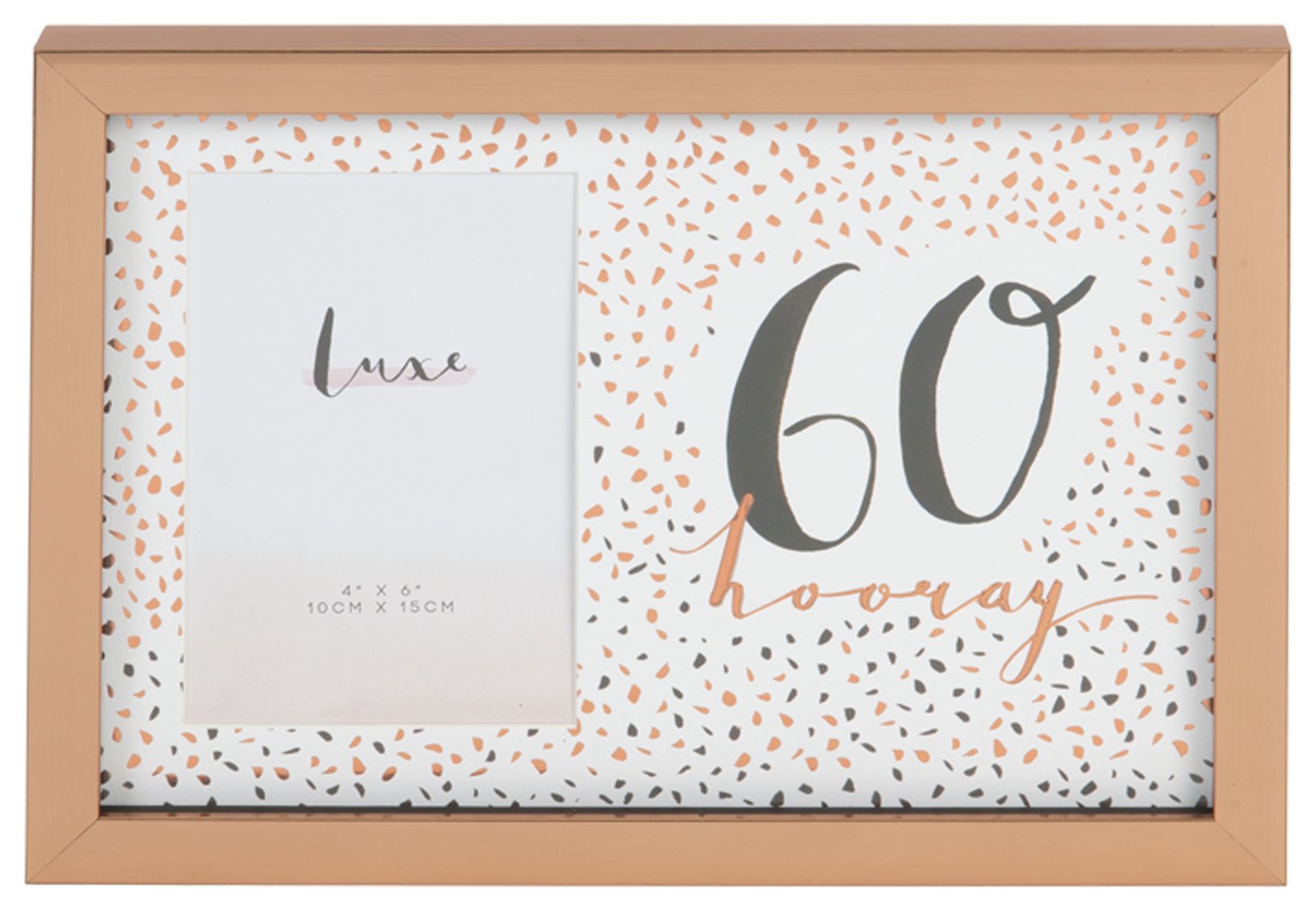 Hotchpotch Luxe 60th Birthday Photo Frame - Rose Gold
