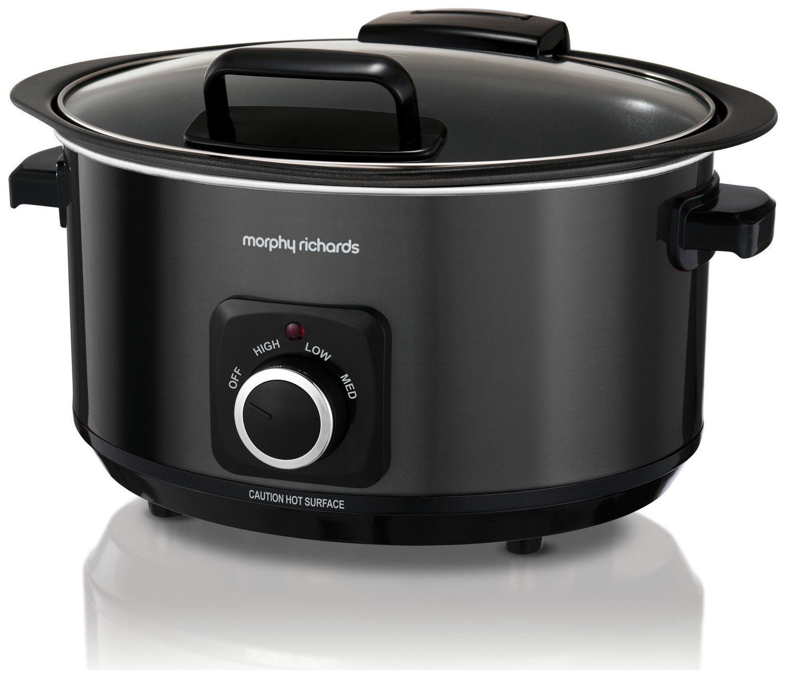 Morphy Richards 6.5L Hinged Lid Slow Cooker - Black