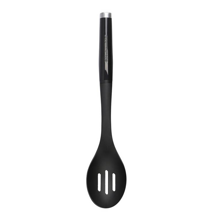 KitchenAid Classic Plastic Slotted Spoon - Black 0
