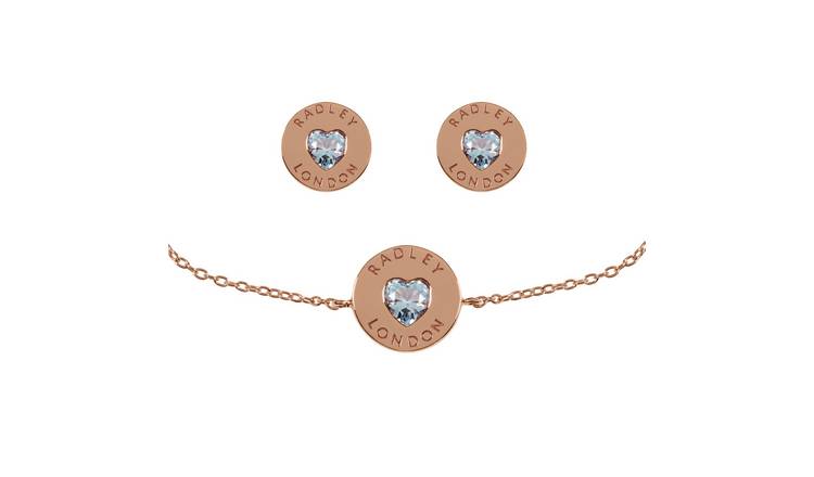 Radley 18ct Rose Gold Plated Sterling Silver Jewellery Set
