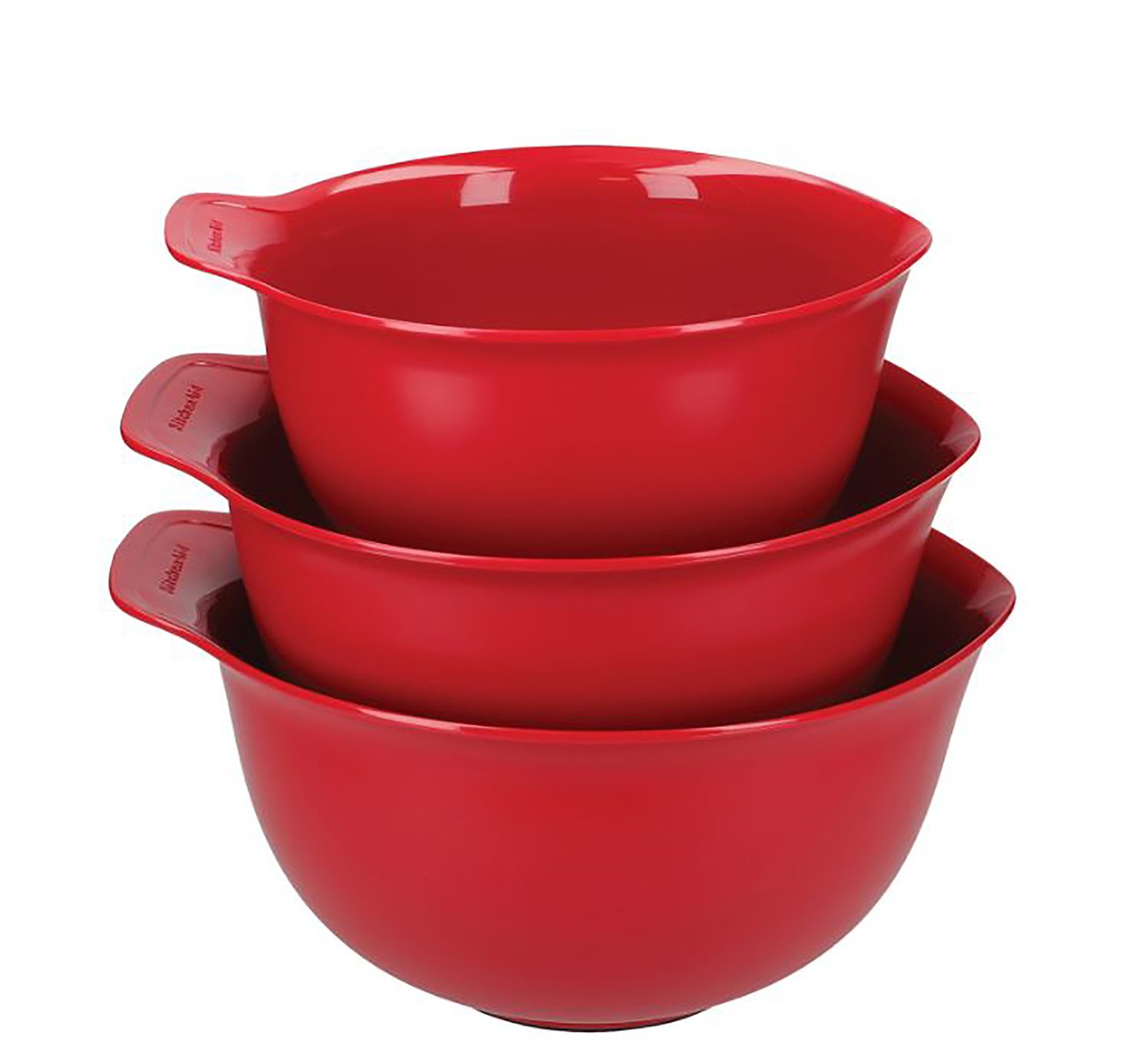 KitchenAid Set of 3 Mixing Bowls - Empire Red