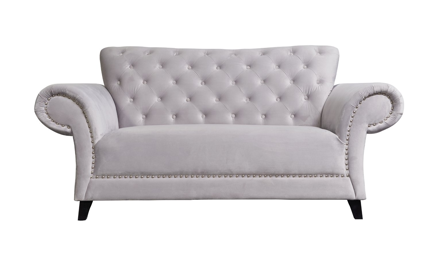 Argos Home Chelsea Velvet 2 Seater Sofa - Grey