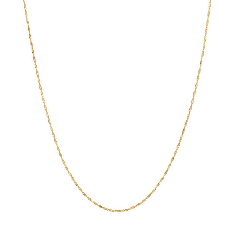 Revere 9ct Gold Twist Curb Chain 18 Inch Necklace 0