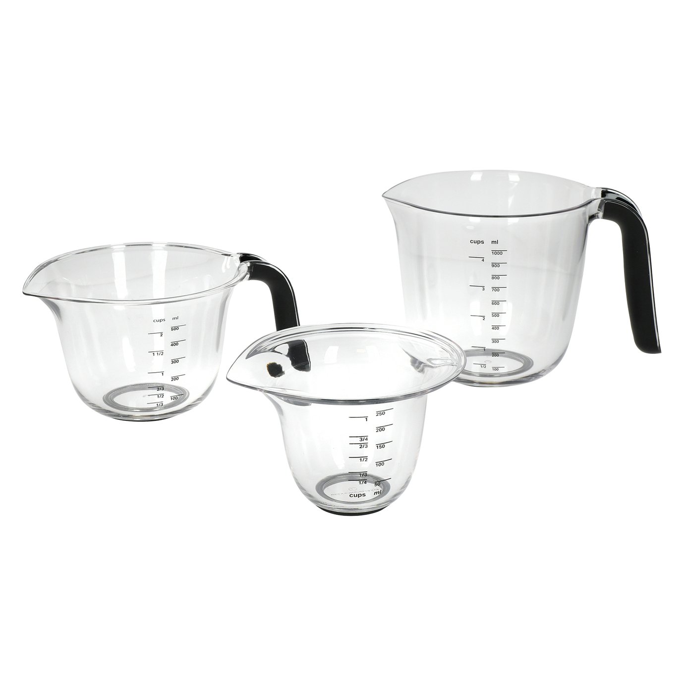 KitchenAid Set of 3 Measuring Jugs - Black