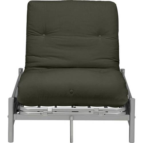 Buy Argos Home Single Futon Metal Sofa Bed with Mattress - Grey | Sofa