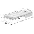 Buy Argos Home Single Futon Metal Sofa Bed with Mattress - Grey | Sofa ...