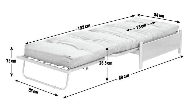 Single futon sofa bed 2024 with mattress