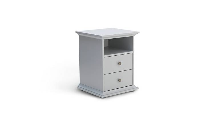 Grey gloss deals bedside table argos