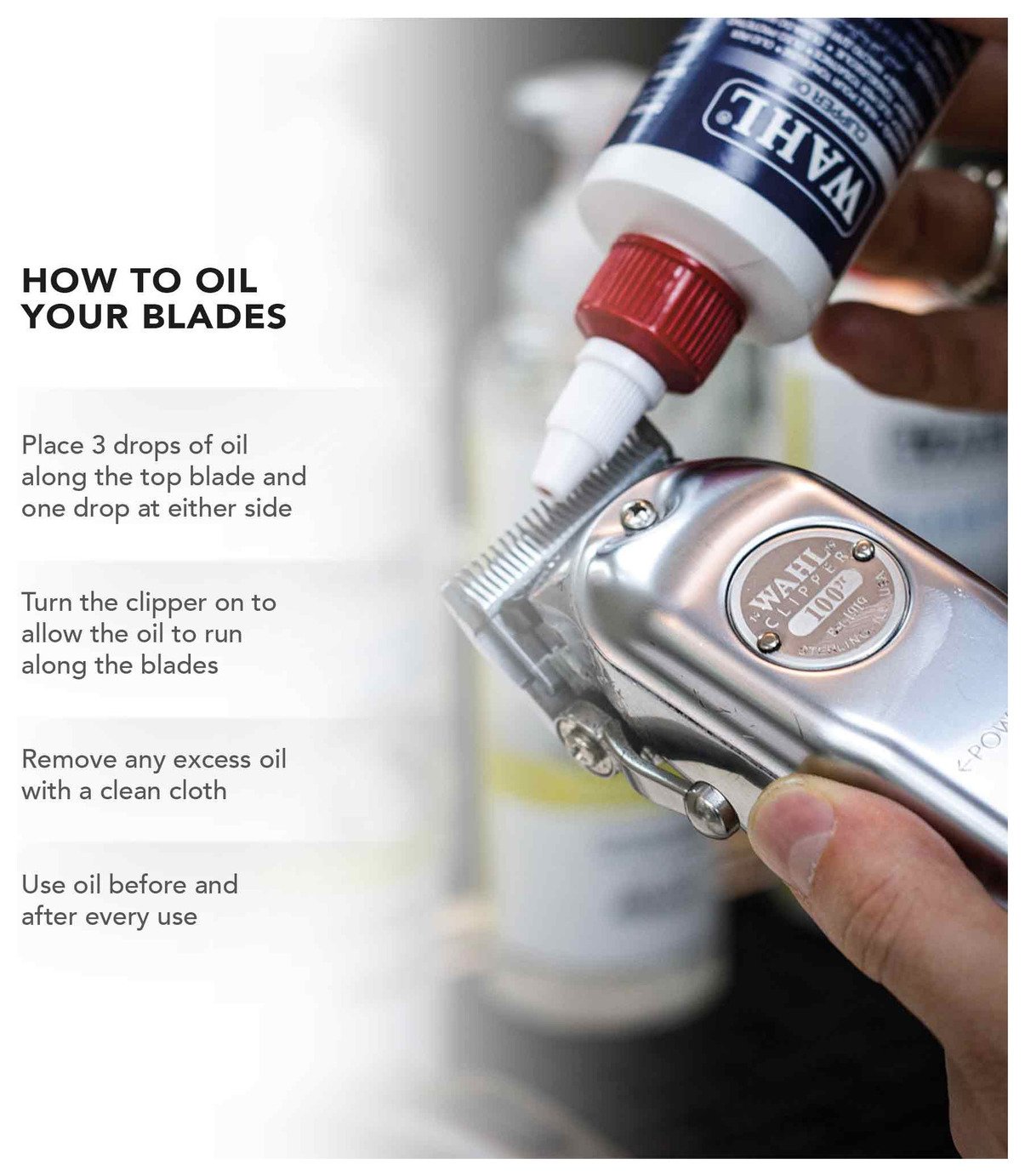 how to clean and oil wahl clippers