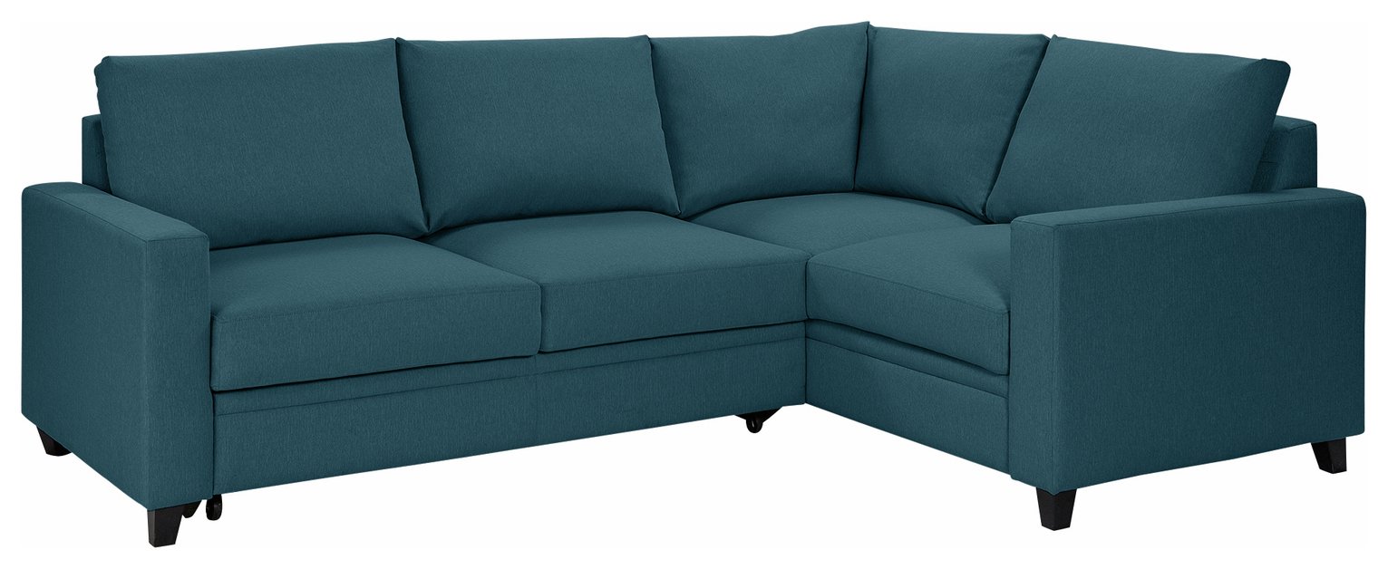 Habitat Seattle Right Corner Fabric Sofa Bed - Blue