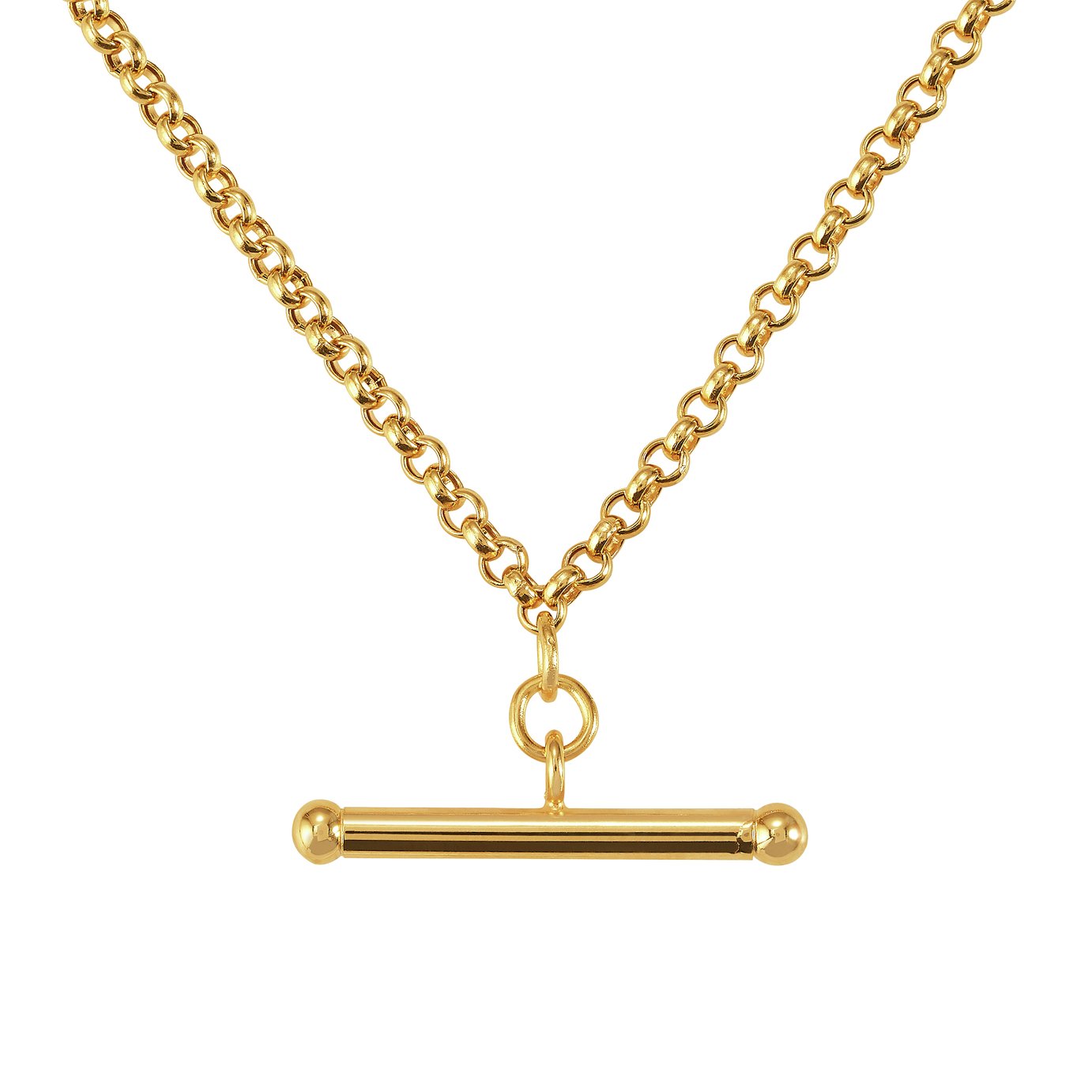 Revere 9ct Gold Belcher T-Bar Necklace Review