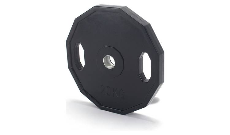Pro Fitness 20kg Rubber Weight Plates - Set of 2