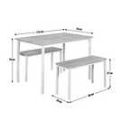 Argos home bolitzo best sale table and bench set