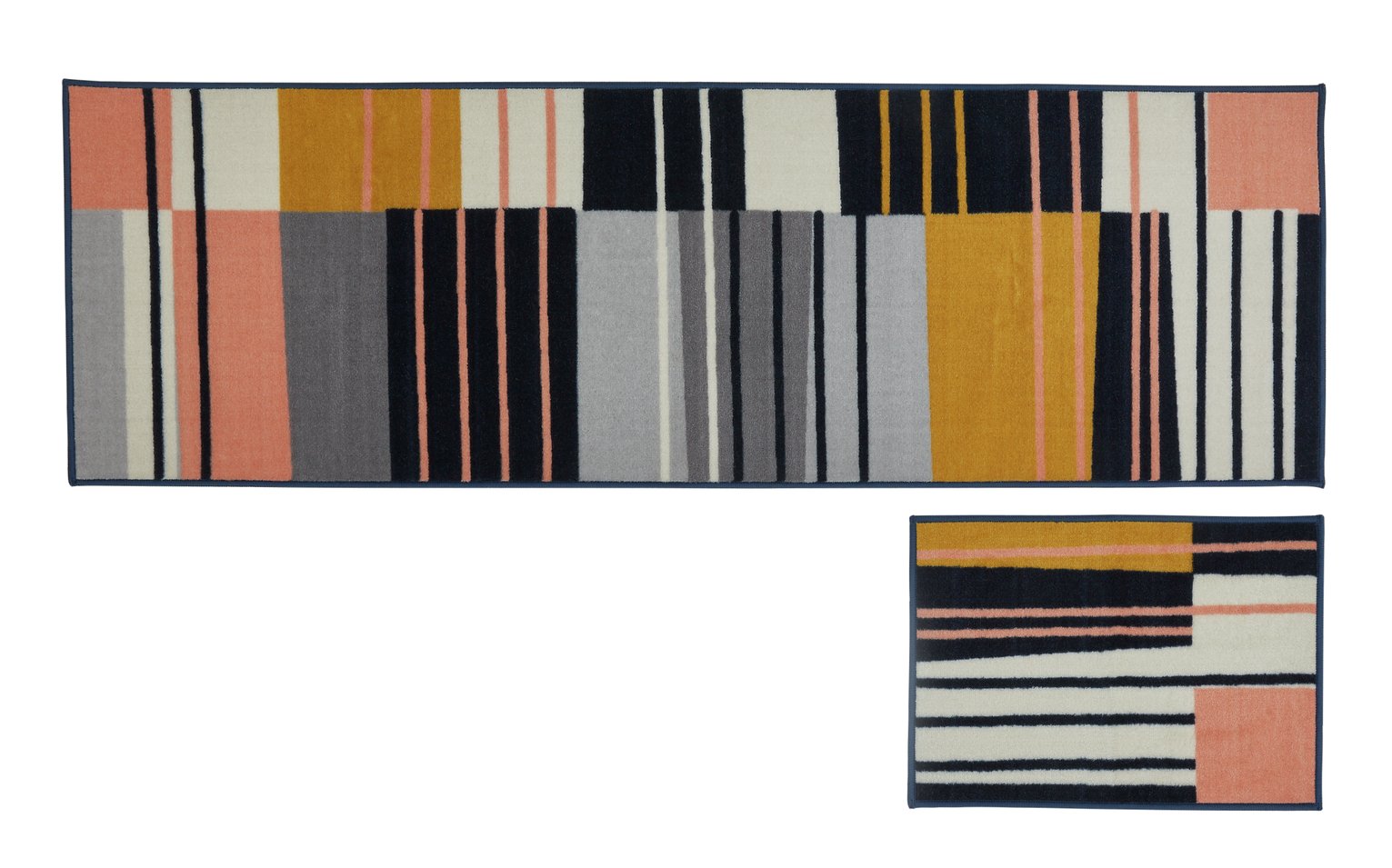 Habitat Stripe Doormat and Runner Set - 40x57cm