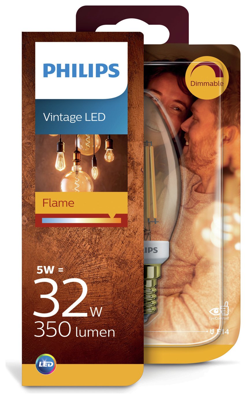 Philips LED Filament E14 5W (32W) Dim Candle Bulb Review