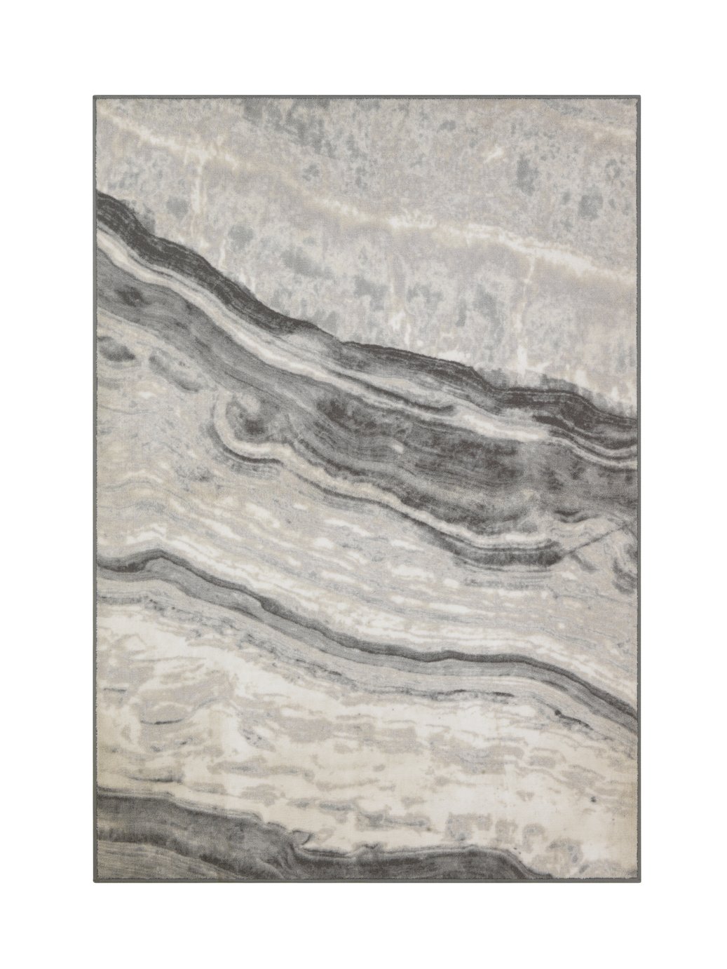  Habitat Glam Marble Cut Pile Rug - 160x230cm - Grey