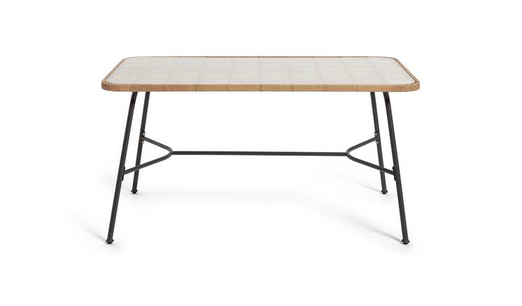 Buy Habitat Rectangular 6 Seater Bamboo Garden Table - Natural | Garden