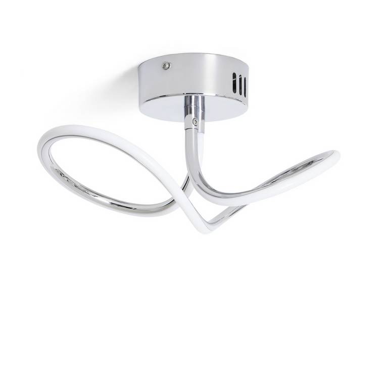 Argos Home Bow Flush to Ceiling Light - Chrome 0