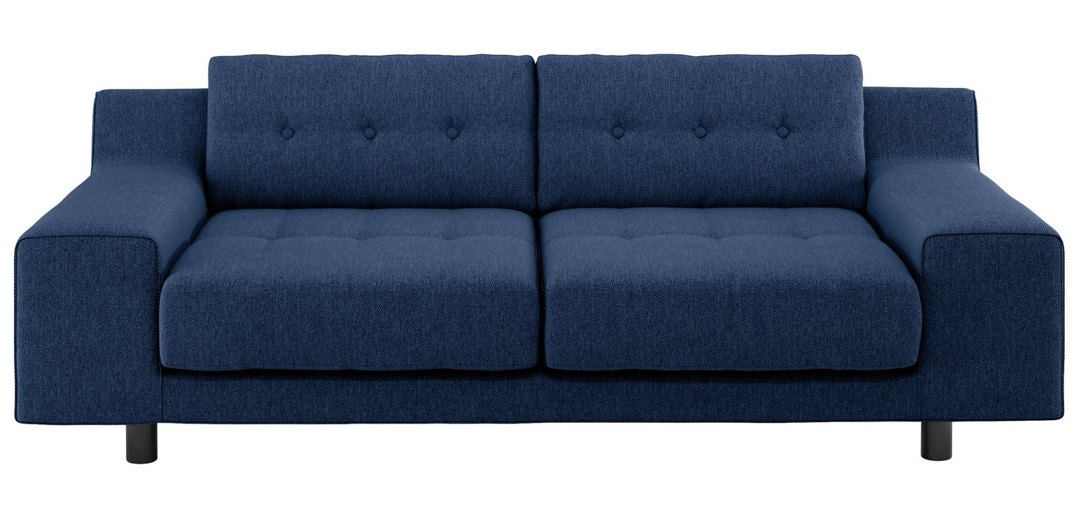 Habitat Hendricks Fabric 3 Seater Sofa - Blue