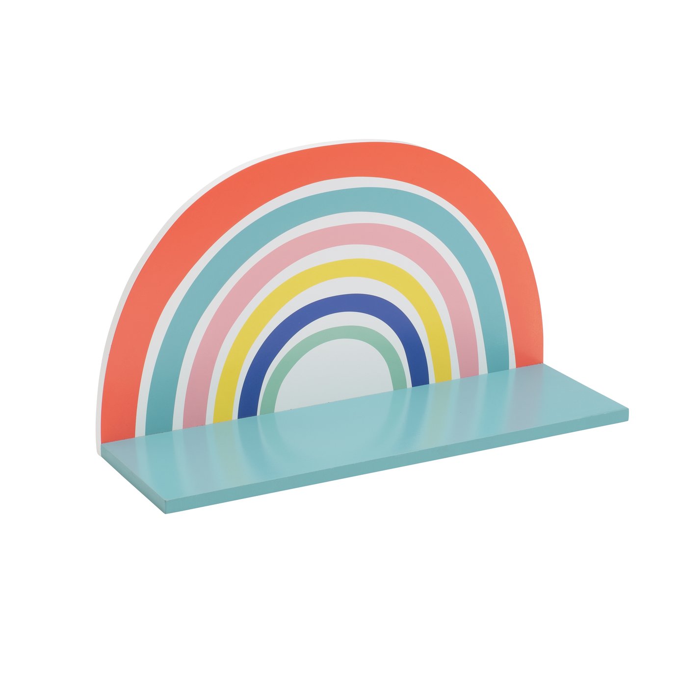 Habitat MDF Rainbow Wall Shelf - Multicoloured