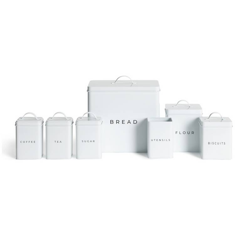 Habitat 7 Piece Carbon Steel Storage Set - white 0