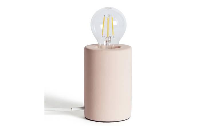 Buy Habitat Matt Exposed Bulb Table Lamp Pink Table Lamps Argos