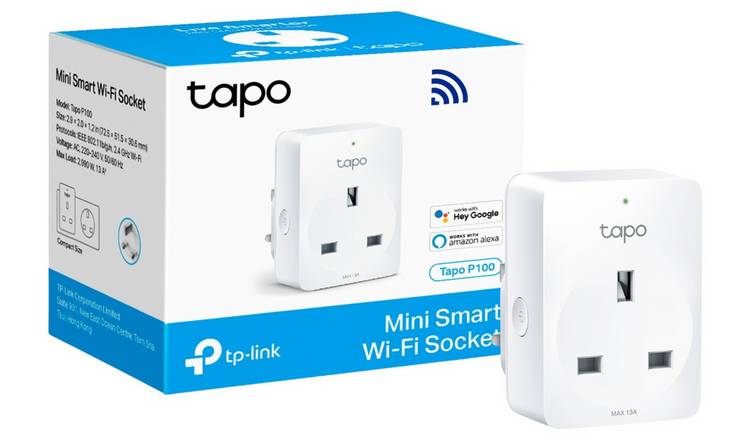 Buy TP-Link Tapo P100 Mini Smart Plug Wi-Fi Single Socket, Sockets