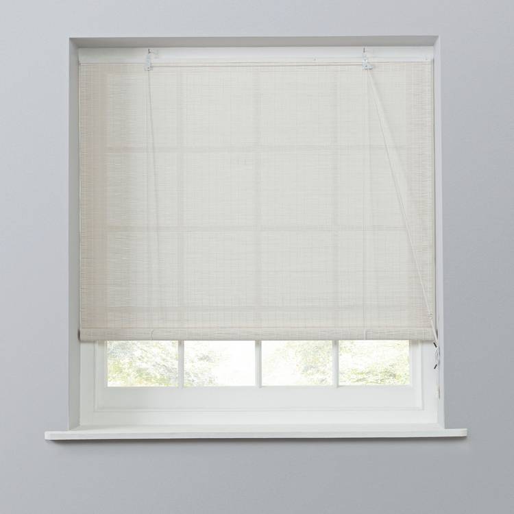 Habitat Bamboo White Roller Blind - 90cm 0