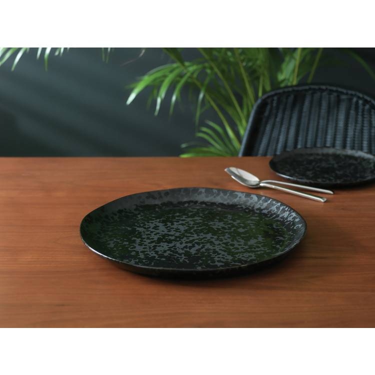 Habitat Preto Stoneware Serving Platter - Black 0