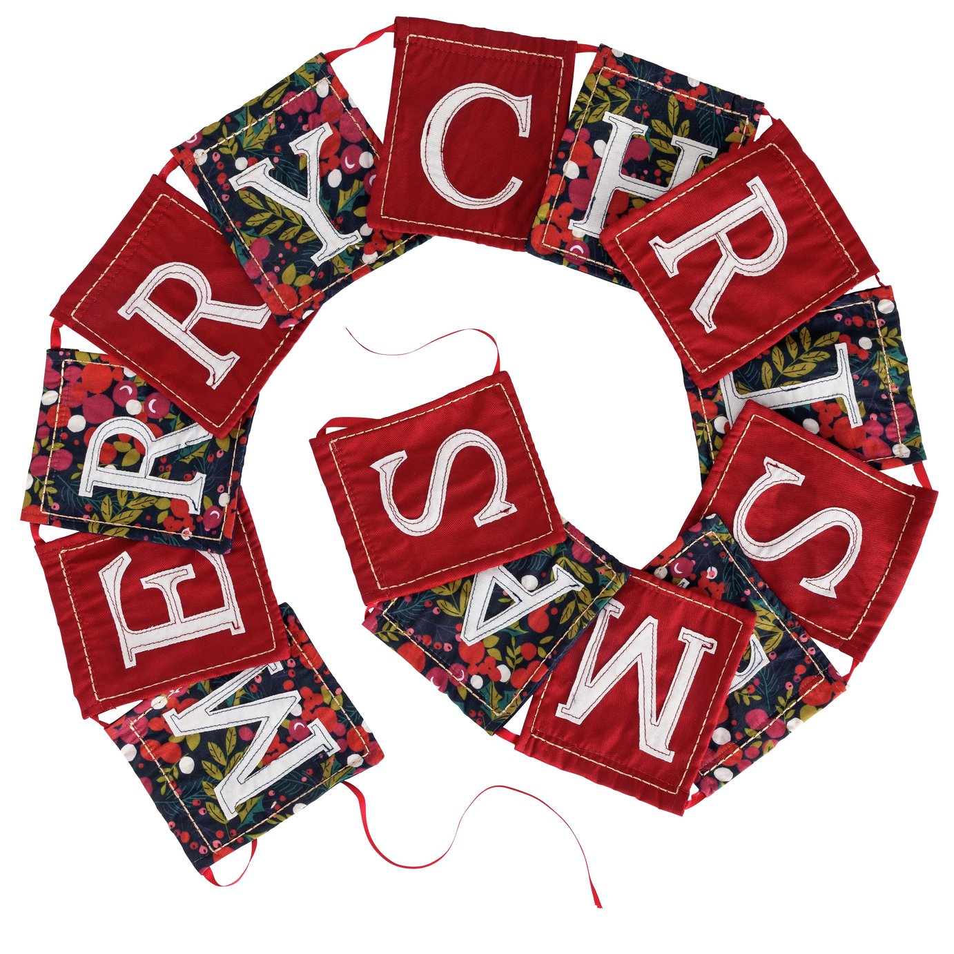 Argos Home Berry Christmas Text Merry Christmas Garland (9310849