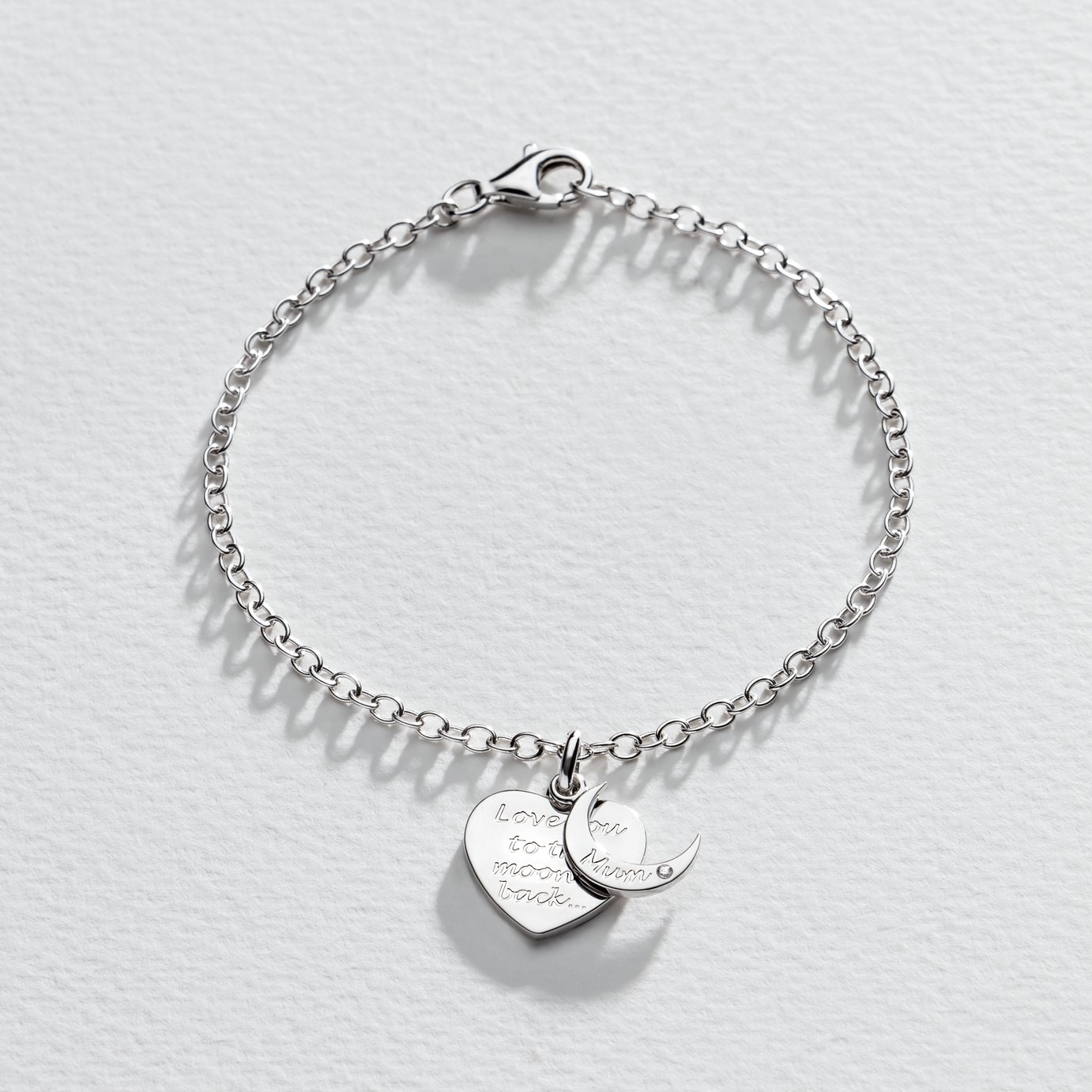 Moon & Back 'Love you to the Moon & Back' Mum Charm Bracelet