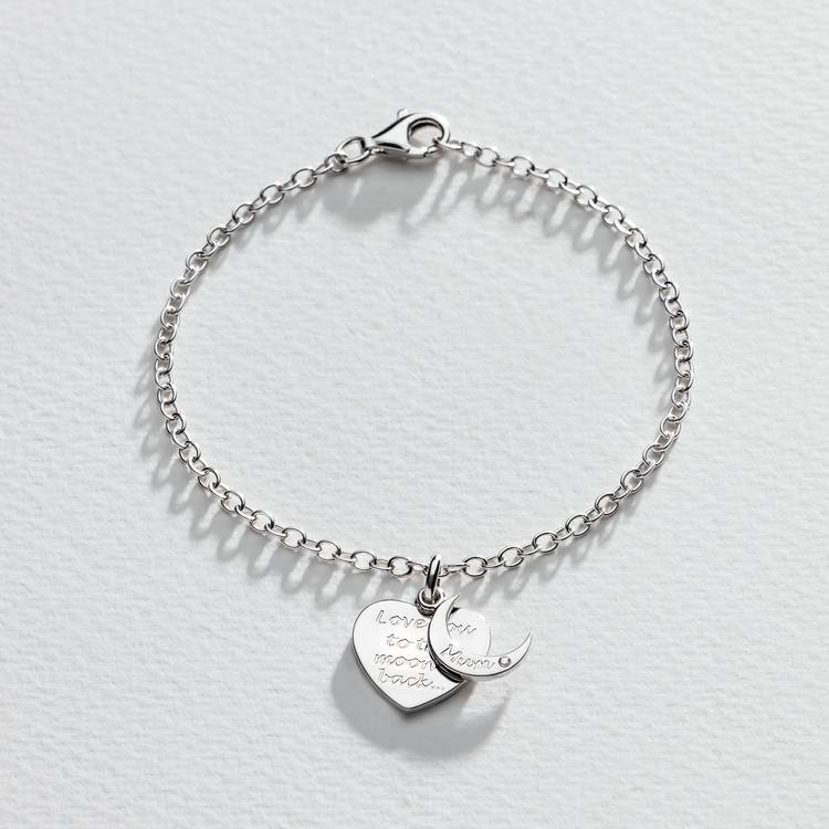Moon & Back 'Love you to the Moon & Back' Mum Charm Bracelet 0