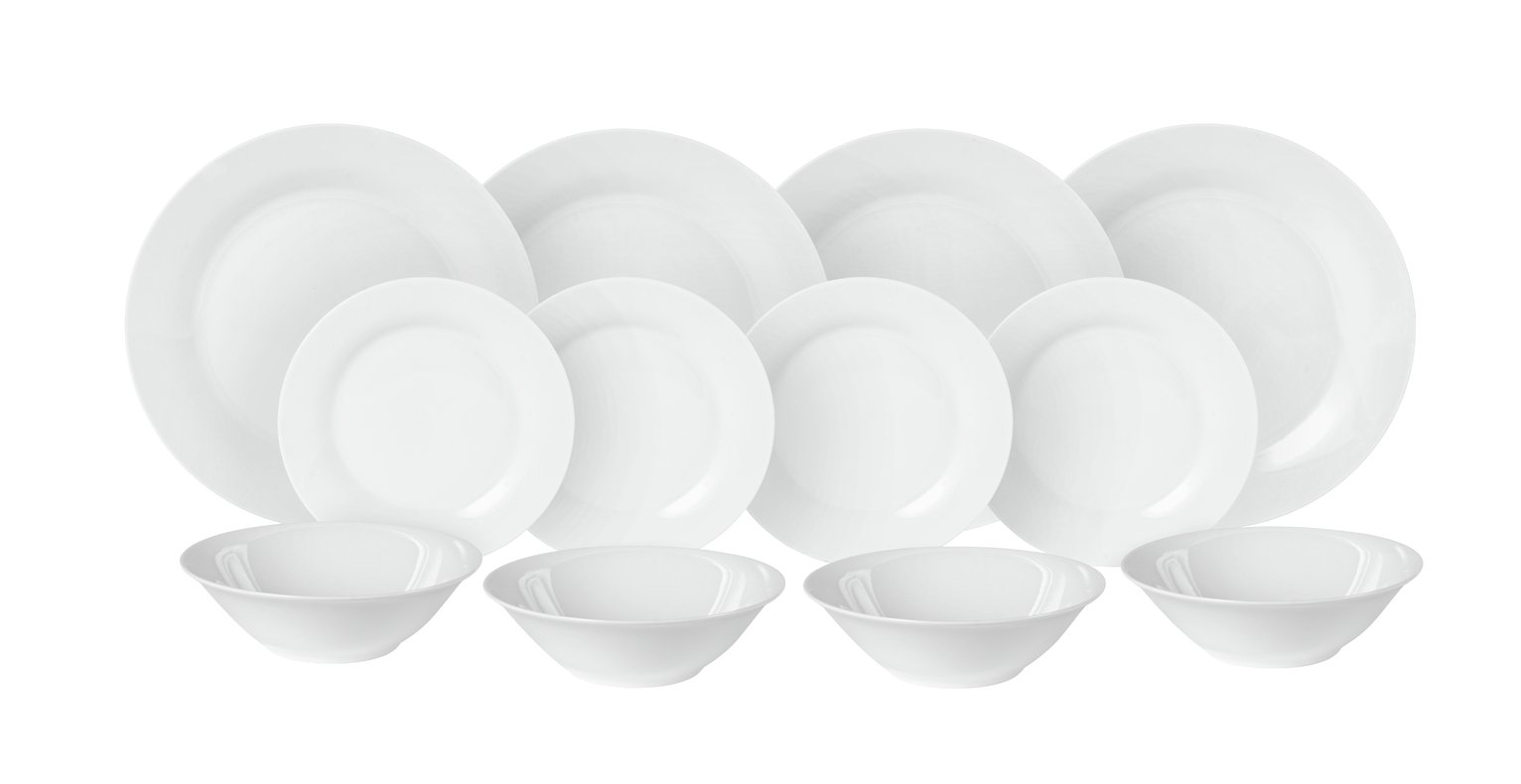 Argos Home 18 Piece Porcelain Dinner Set - White