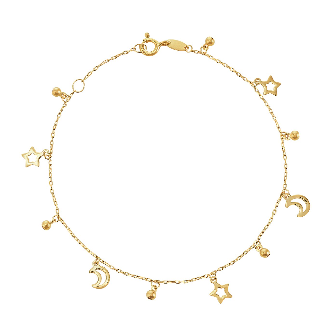 Revere 9ct Gold Plated Sterling Silver Moon & Star Bracelet Review