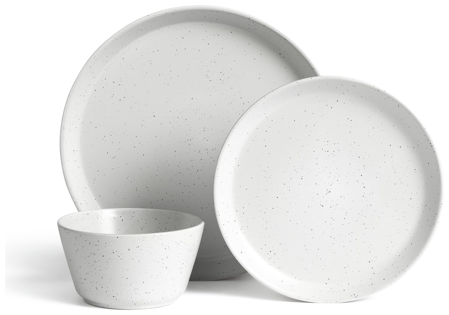 Habitat Addison 12 Piece Stoneware Dinner Set - White