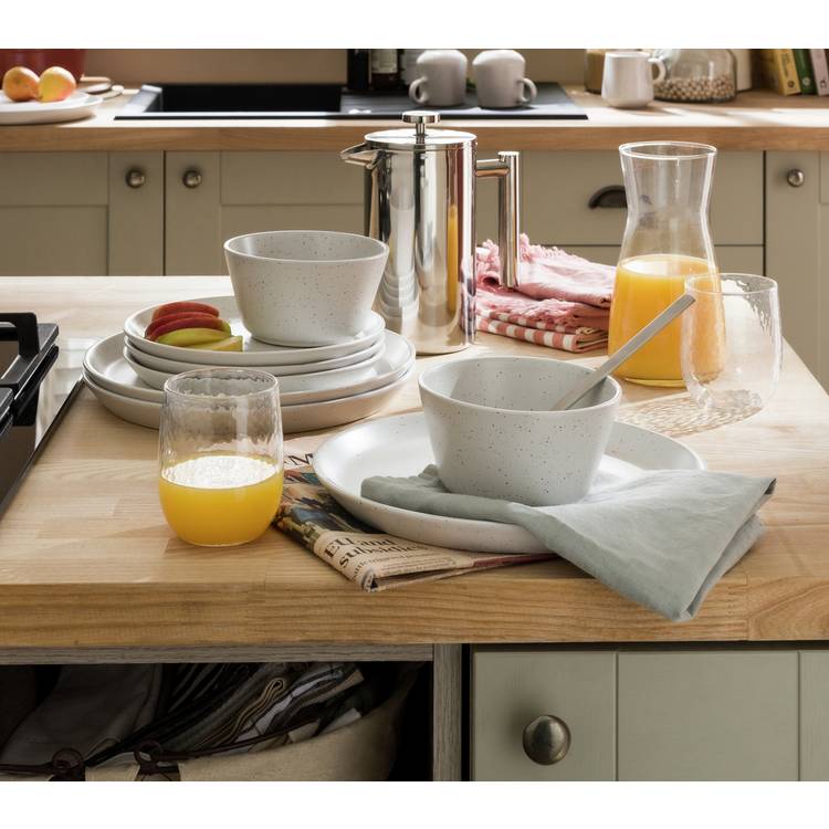 Habitat Addison 12 Piece Stoneware Dinner Set - White 0