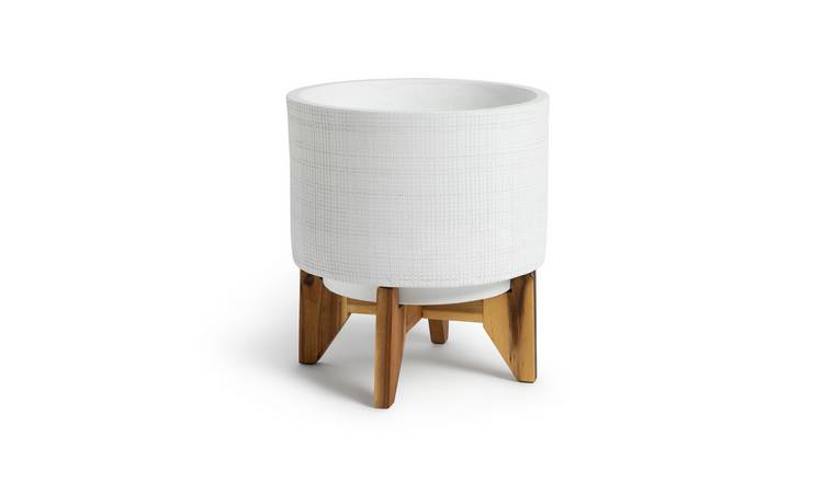 Buy Habitat Faux Planter on Legs White Indoor pots and planters Argos