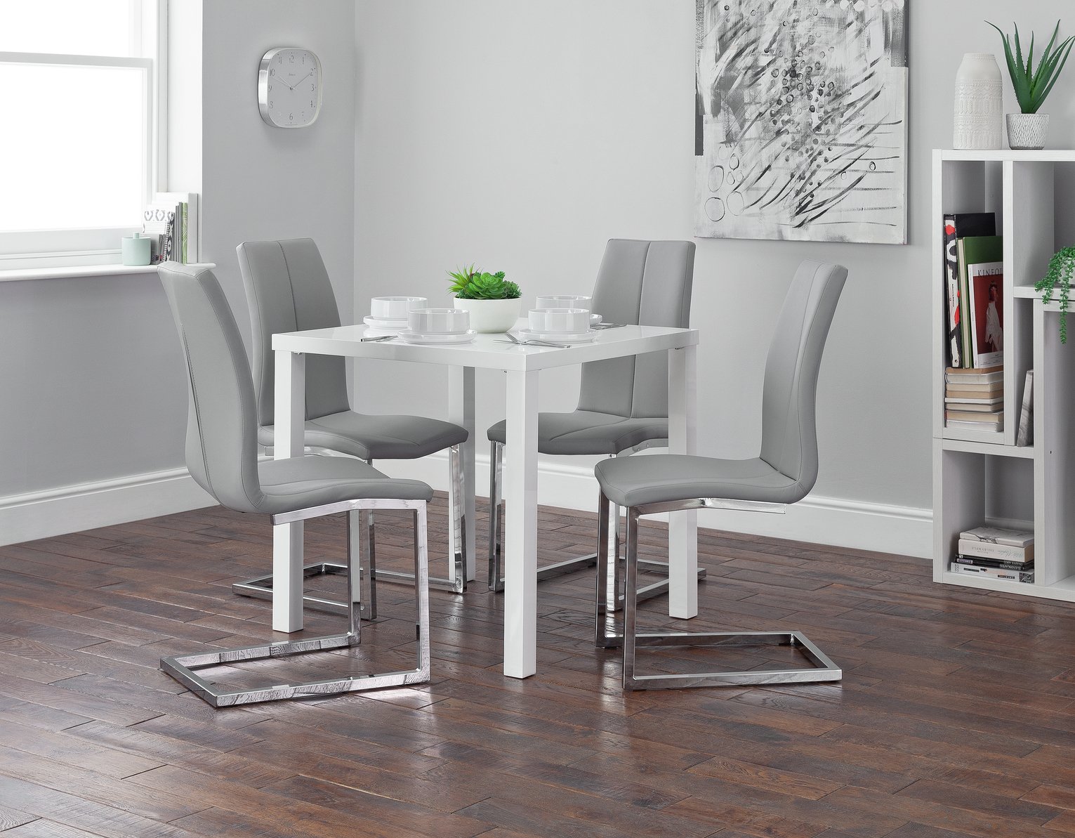 Argos Home Lyssa Gloss Dining Table & 4 Milo Chairs Review