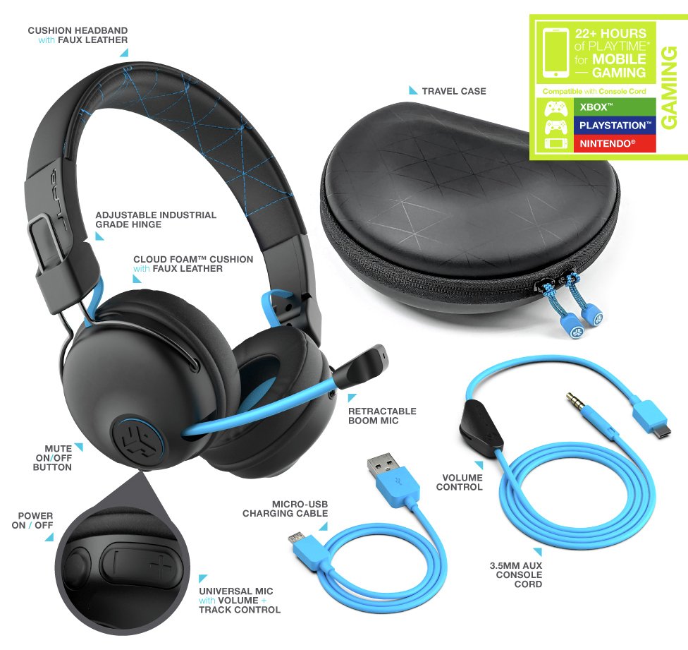 JLab Play Wireless Xbox One, PS4, Switch, PC Headset Reviews Updated April 2024