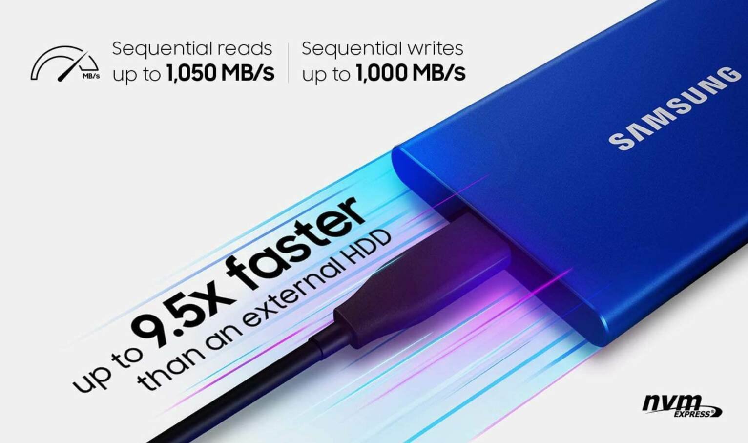 Buy Samsung T7 USB 3.2 Gen 2 1TB Portable SSD | External hard