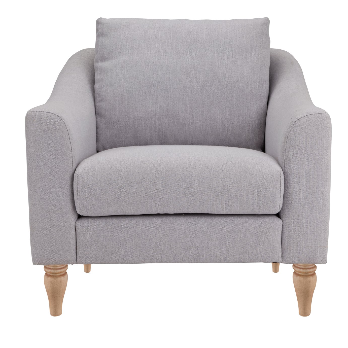 Argos Home Cameron Fabric Cuddle Chair - Light Grey