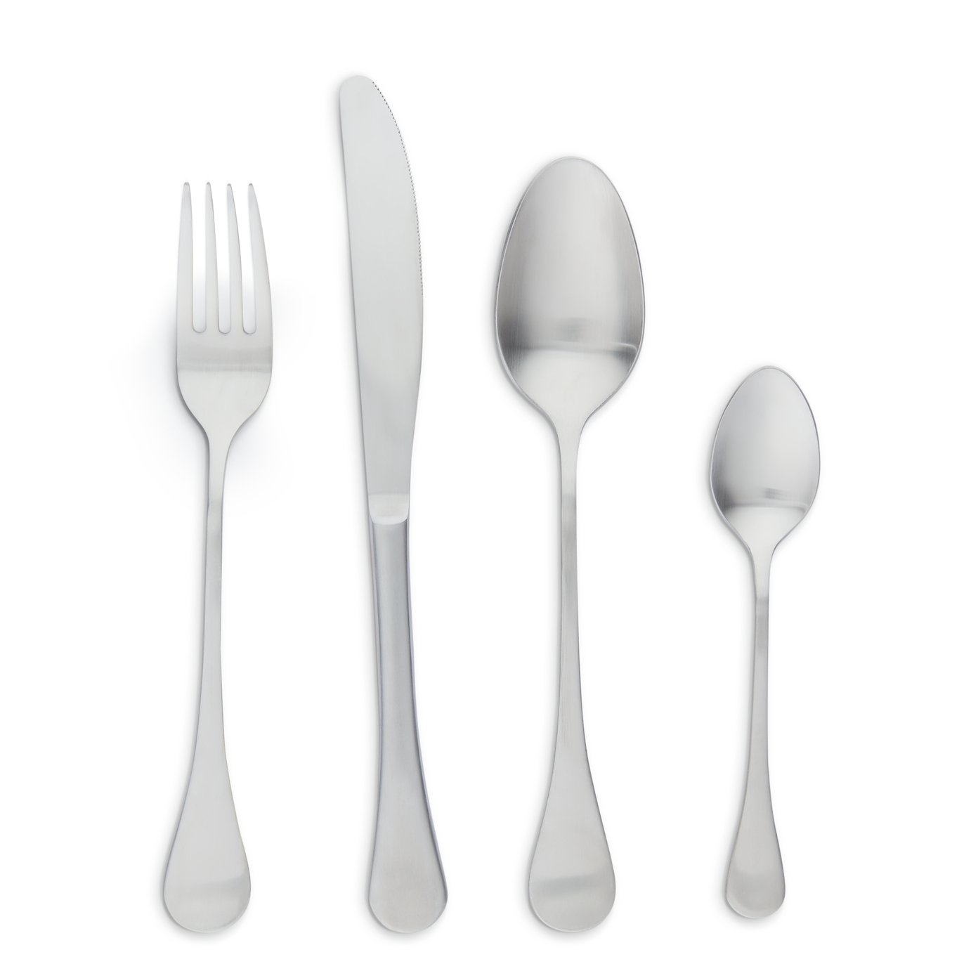 Habitat Evora 16 Piece Stainless Steel Cutlery Set - Satin