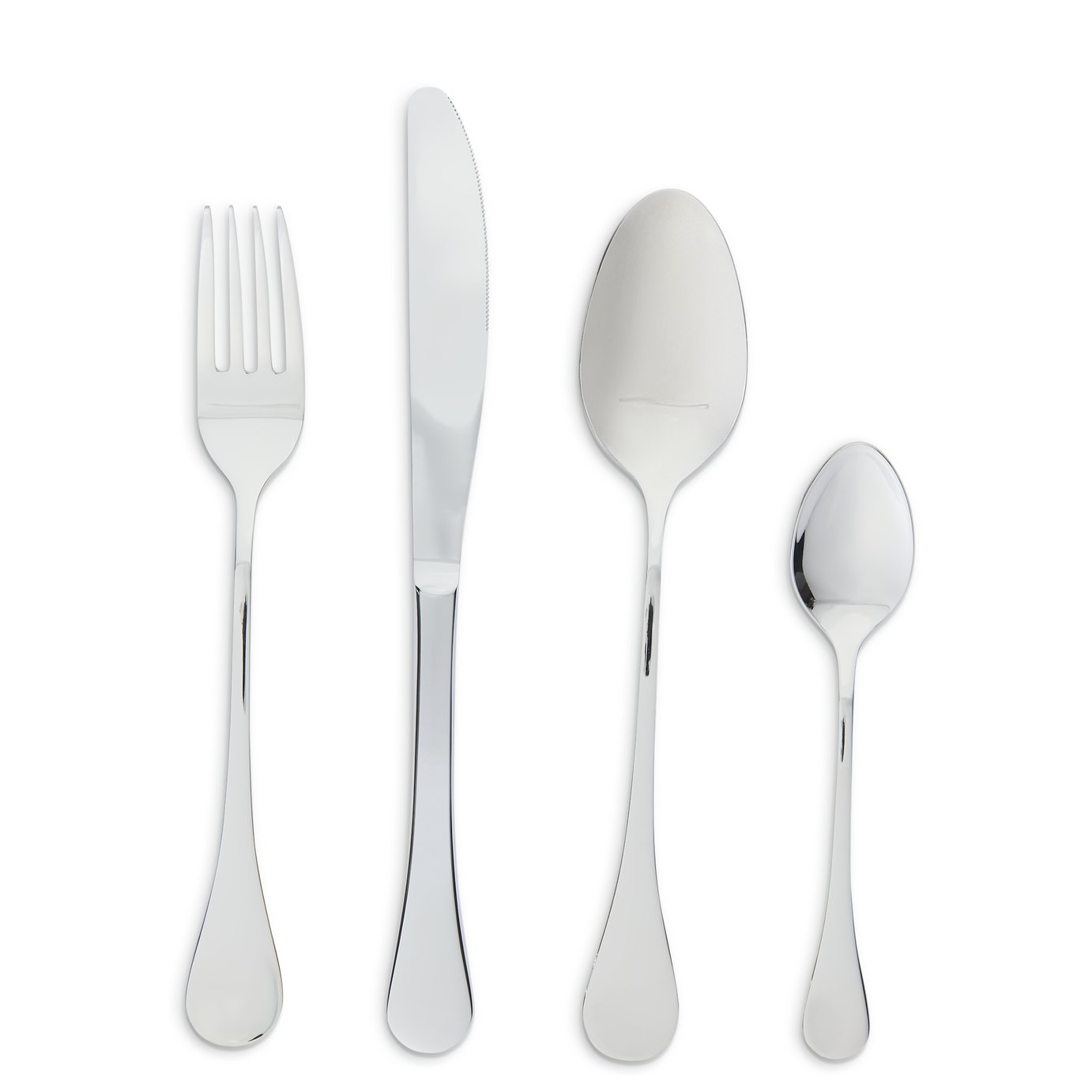 Habitat Evora 16 Piece Stainless Steel Cutlery Set - Mirror