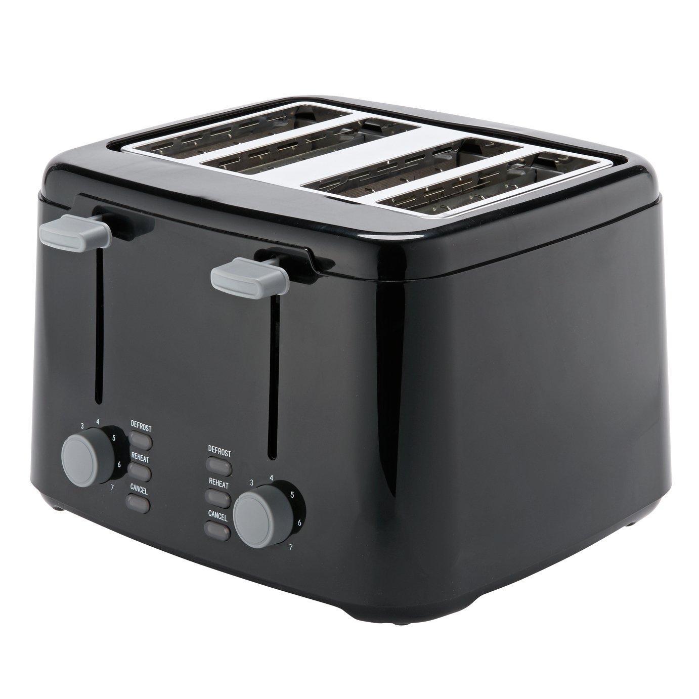 Cookworks 4 Slice Toaster - Black