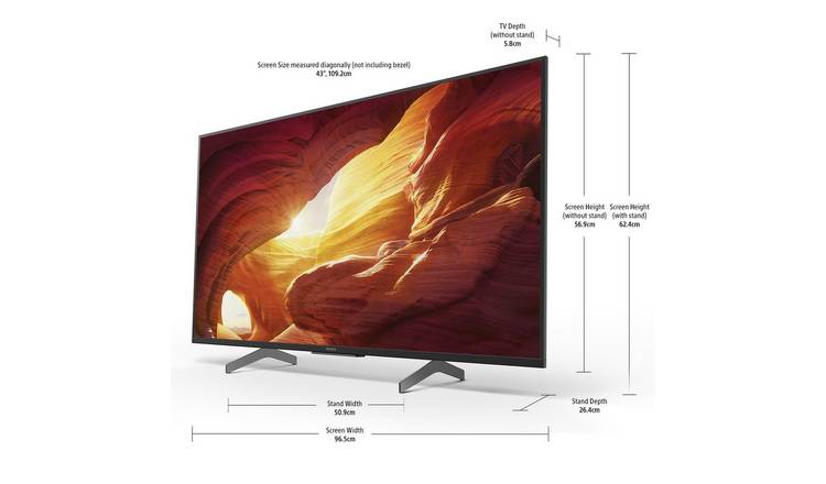 Buy Sony 43 Inch Kd43xh8505bu Smart 4k Uhd Hdr Led Freeview Tv Televisions Argos
