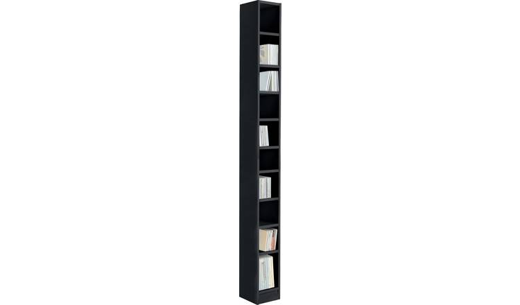 Buy Argos Home Maine Tall Cd Dvd Storage Black Ash Effect