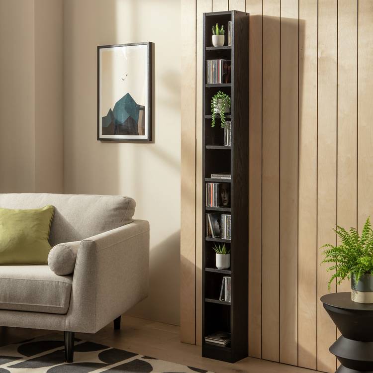 Argos Home Maine Tall CD and DVD Storage unit - Black 0